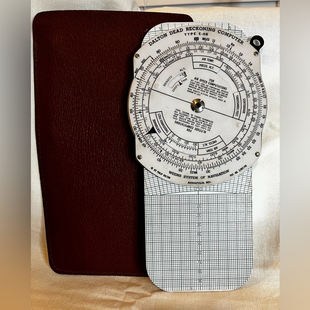 Type E-68 Pilots Dalton Dead Reckoning Flight Computer